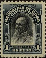 (№24) Марка Куба 1910 год "Карлос Roloff", Негашеная